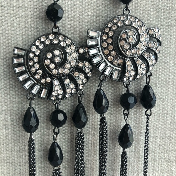 Rhinestone/Enamel Earrings - Picture 3 of 6